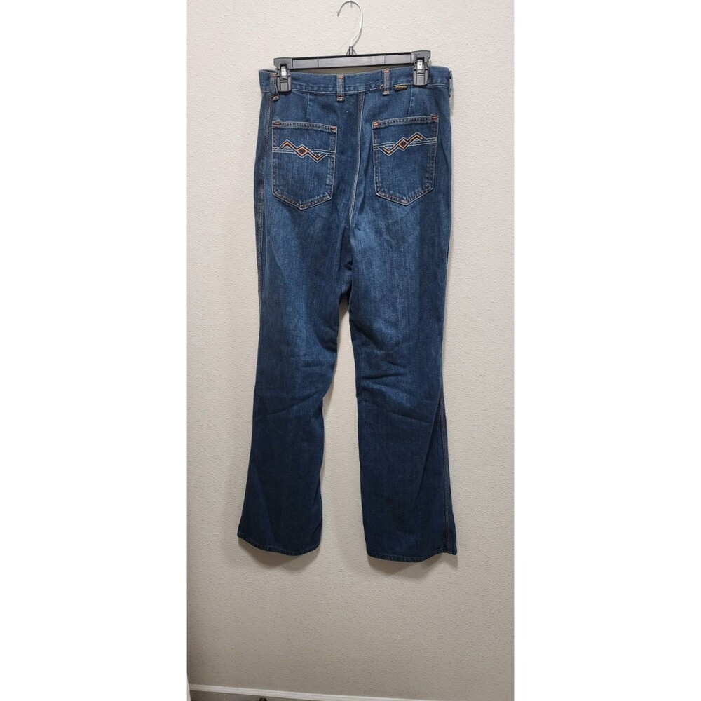 Wrangler Womens High Waist Hippie Jeans 70's Coin Pocket Made In USA Sz 30X33 - Picture 3 of 10